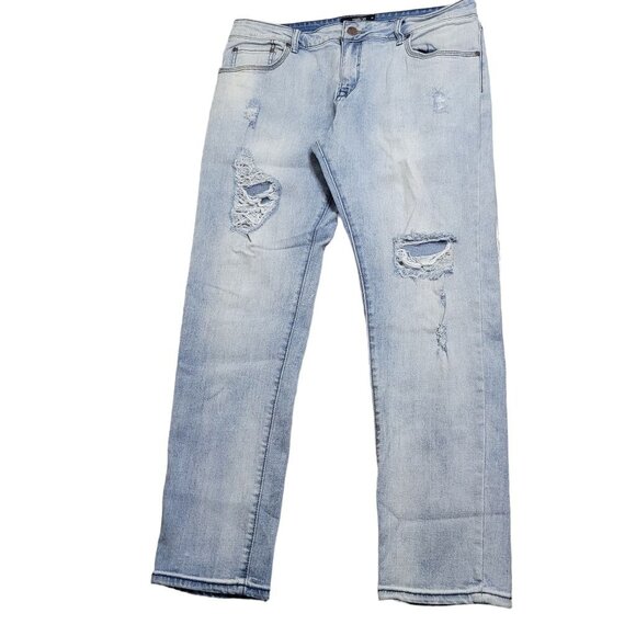 Harlow Boyfriend Jeans Light Wash Distressed Womens 30 Regular Fit Low Rise - Picture 11 of 11